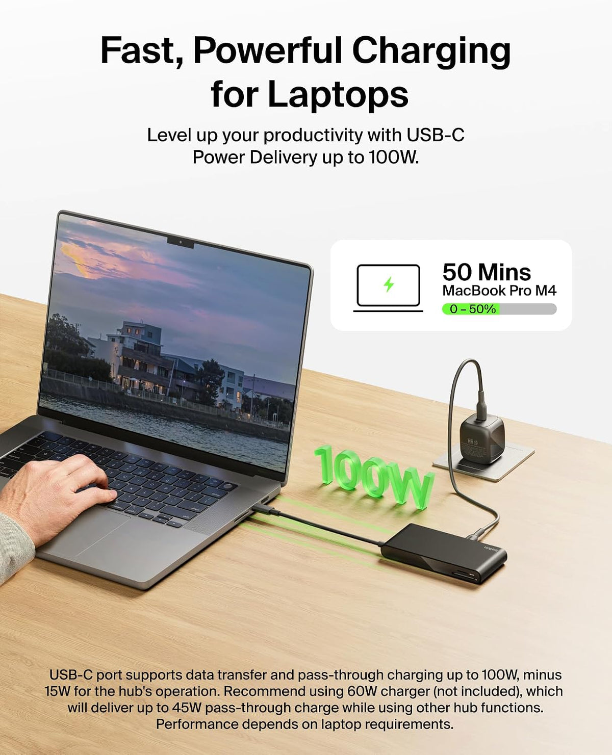 Belkin USB-C Hub 8-Port 4K HDMI 100W PD for Neo MacBook, Windows & More - Image 4