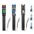 Moocci 3 Pcs Visual Fault Locator Fiber Optic Tester - Fiber Optic Cable Tester Meter with FC to LC Adapter - Tools Kit for FC/SC/ST/LC Connector,Network Cable Test - Green Blue White by Moocci