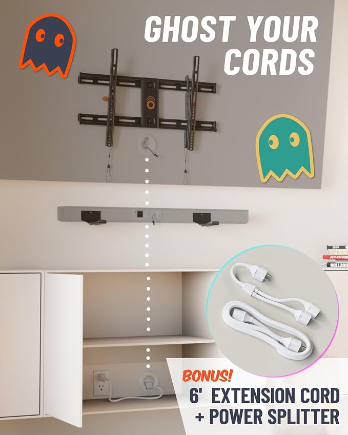 ECHOGEAR in Wall Cable Management Kit for TV & Soundbar, DIY Cord Hider | Easy install cord concealer and power kit includes circle saw drill attachment, drywall handsaw and hardware pack - Image 4