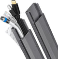 PVC Cord Hider Cable Management Wall, 62.8in TV Cable Hider | Paintable Cable Concealer for Wall Mounted TV, Cable Raceway Grey Wire Hider, Wall Wire Covers for Cords, L15.7inW1.2H0.59in by YCLYC