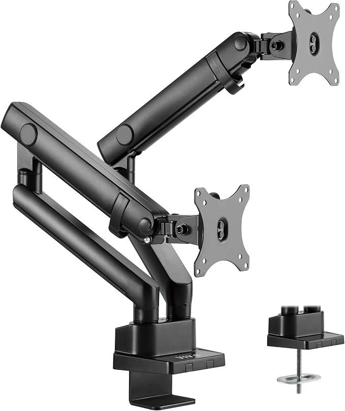 VIVO Premium Aluminum Full Motion Dual Monitor Desk Mount Stand with Lift Engine Arm, Fits Ultrawide Screens up to 35 inches, STAND-V102BB by Unknown