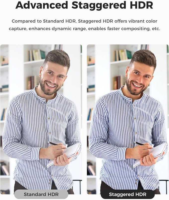 OBSBOT Meet SE 1080P 100FPS Webcam for PC, AI Framing Streaming Camera | 1/2.8" Sensor, Beauty Mode, Gesture Control, Staggered HDR, Web Camera for Desktop Computer, Laptop, Meeting.(Space Grey) - Image 9
