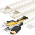 Yecaye TV Cord Hider, 42in Cord Cover Wall Mounted, W1.18in H0.6in, Beige | Large Cable Hider, Wire Covers for 4 Cords, Cable Raceway Wire Hiders for TV on Wall, Cable Cover Cord Concealer by Yecaye