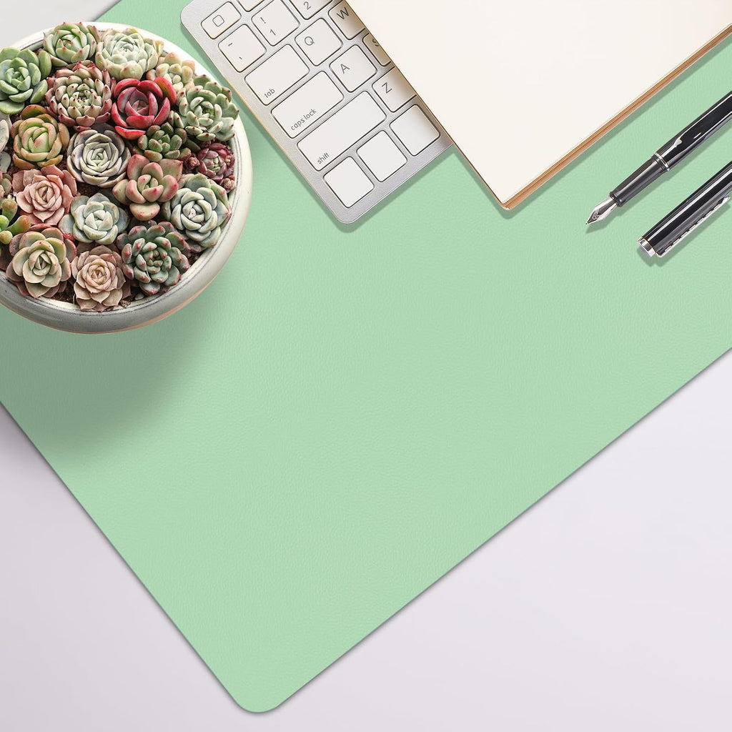 Leather Desk Pad Mat, Green Desk Mat, 23.6" x 13.7" - Image 8