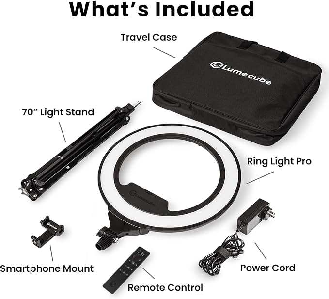 Lume Cube Ring Light Pro | Wireless Professional Lighting for Photography, Streaming, Video | Fully Adjustable Color and Brightness | Includes Sturdy, Portable Tripod Mount and Padded Carrying Case - Image 6