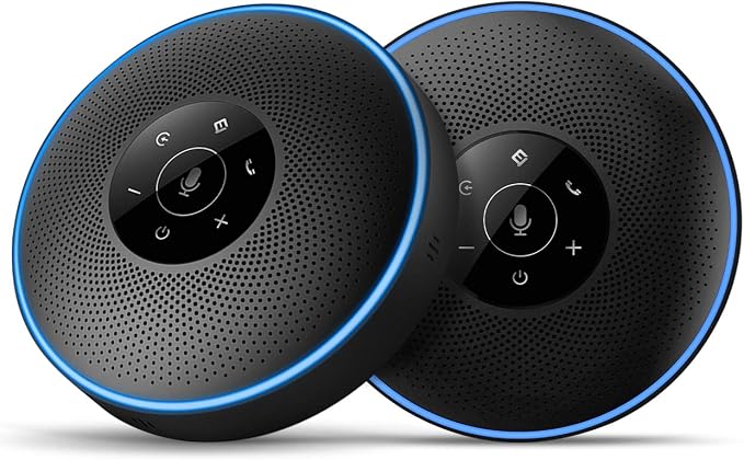 EMEET Bluetooth Speakerphone -Daisy Chain/Use Alone up to 16 attendees, M220 Professional Wireless Speakerphone &HD Webcam 1080P, USB Webcam with Privacy Cover & 2 Noise - Image 2