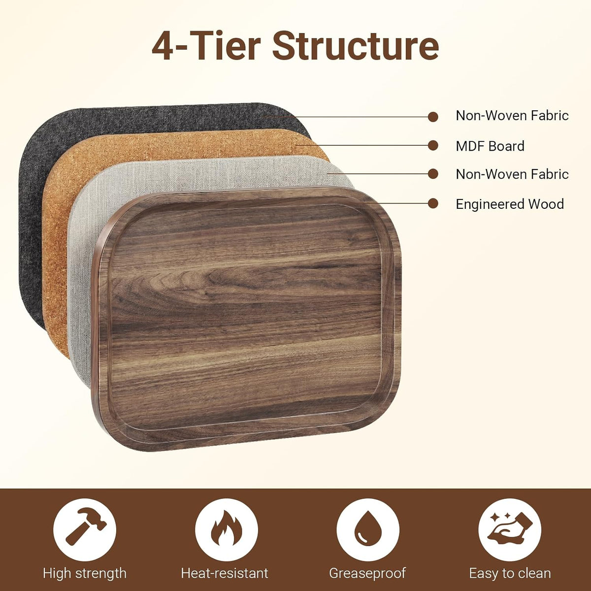 Adjustable Height TV Tray Table for Snack, Eating, Dinner or Laptop, 360°Rolling C Shaped End Table for Couch, Sofa, Chair, Bed, Perfect for Small Places, Livingroom, Bedroom - Image 6