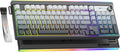 MEETION Wireless Gaming Keyboard, 98-Key Tri-Mode RGB Backlit, Black ﻿ | Bluetooth, 2.4G and USB wired modes, side-printed keycaps, programmable keys, volume knob, 4000mAh battery for PC and laptop by MEETION