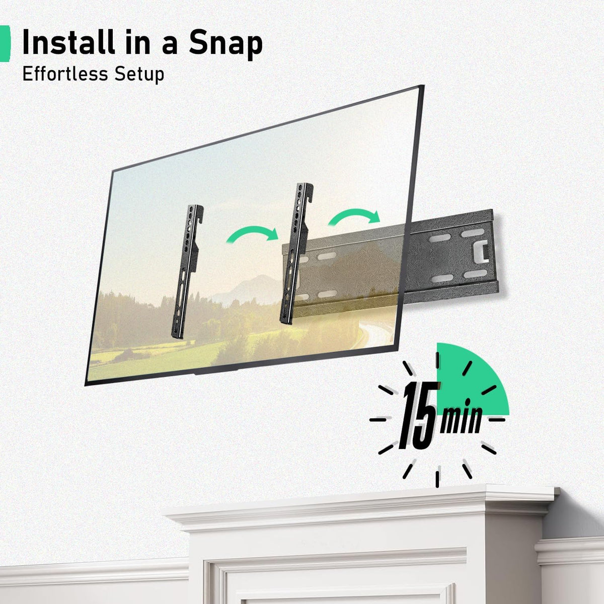 TV Wall Mount Fixed Low Profile for 14-42” LED LCD Flat Screens - Image 7