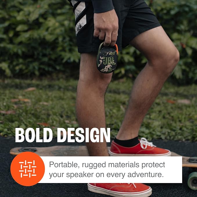 JBL Clip 4 - Portable Mini Bluetooth Speaker, big audio and punchy bass, integrated carabiner, IP67 waterproof and dustproof, 10 hours of playtime, speaker for home, outdoor and travel (Black) - Image 7