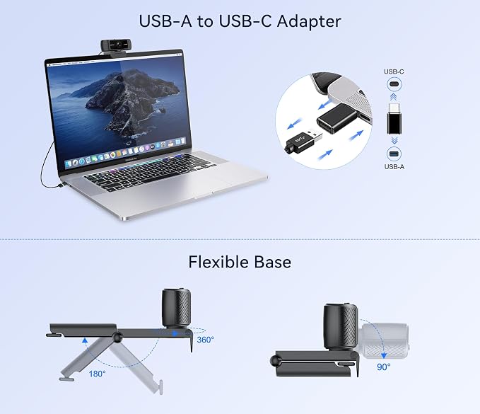 Streaming Webcam for PC, 1080P Computer Web Camera with Microphone | Built in Privacy Cover, AutoFocus, Auto Light Correction, Plug and Play, USB HD Web Cam for Laptop, Desktop, Mac, Zoom - Image 6