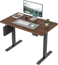 DESINO Standing Desk, 32 × 19 Inches Electric Height Adjustable, Sit and Stand Up, Computer Office Desk with Splice Board, Black Frame/Black Walnut TOP by DESINO