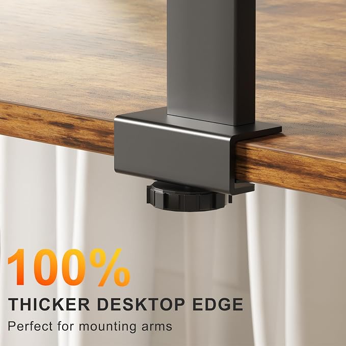 WALKINGDESK 48x24 Inches Whole Piece Electric Standing Desk, Seamless One Piece Height Adjustable Sit to Stand up Desk for Home Office, Ergonomic Computer Workstation, Rustic Brown - Image 6