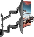 ARES WING Dual Monitor Wall Mount for 24-57 Inch Ultrawide Screen, Black | Premium Heavy Duty Gaming Monitor Arm for 60 lbs, Full Motion Gas Spring, Bearing Head for Easy Adjustment, 75/100 VESA Mount by ARESWING
