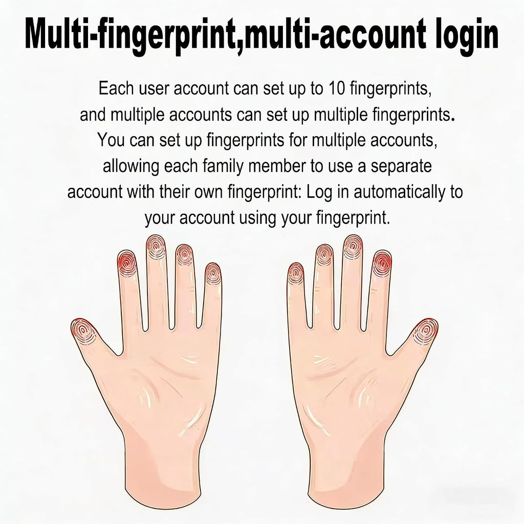 USB Fingerprint Reader for PC & Laptop, Windows Hello Biometric Scanner with 360° Touch, Fast Login <1s, Portable Security Key for Windows 10/11 - Image 8
