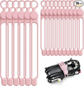 Silicone Cable Ties, Cord Organizer Cable Management,2Sizes-Pink | Reusable Cord Ties for Electronics, Office Desk Accessories, Home Travel Essentials, Easy to Use, 4.2 Inch & 7.1 Inch-16Pcs by ELECTRONICSORGANIZATION