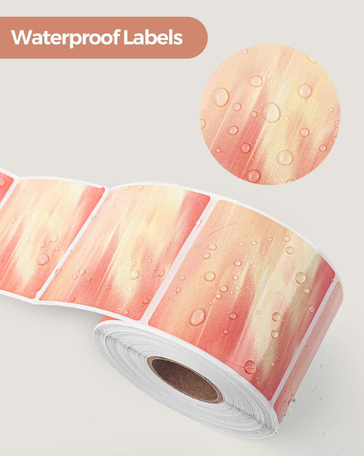 MUNBYN 2 Inch Round Orange Thermal Labels, Self-Adhesive Stickers for Baking, Candle, and Food, Compatible with Thermal Printers, 500 Labels/1 Roll (Pack of 2) - Image 5
