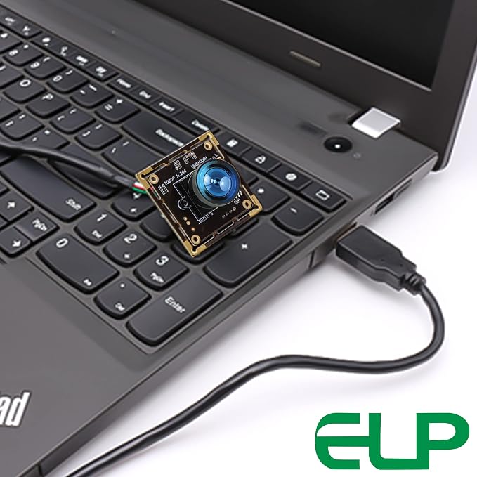 ELP Sony IMX323 Sensor Mini Wide Angle USB Camera Module with Microphone 170degree Fisheye Lens HD 1080P 0.01Lux Low Light Video Audio PC Camera UVC H.264 USB2.0 Embedded Webcam Board for Computer - Image 2