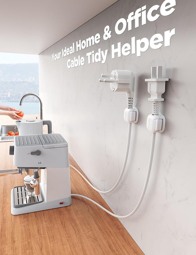 12Pack Cord Organizer, Chfeila Compact Dual Spring & Clasp Lock Cable Management Clips, Adhesive Phone Charger Keeper, Wire Holder for Nightstand/Car, Home Office Desk Accessories Decor Essentials - Image 9