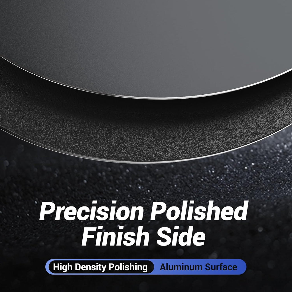 HONKID Metal Aluminum Mouse Pad, Thin Hard Mousepad 7.87 * 7.87 Round Grey - Image 4