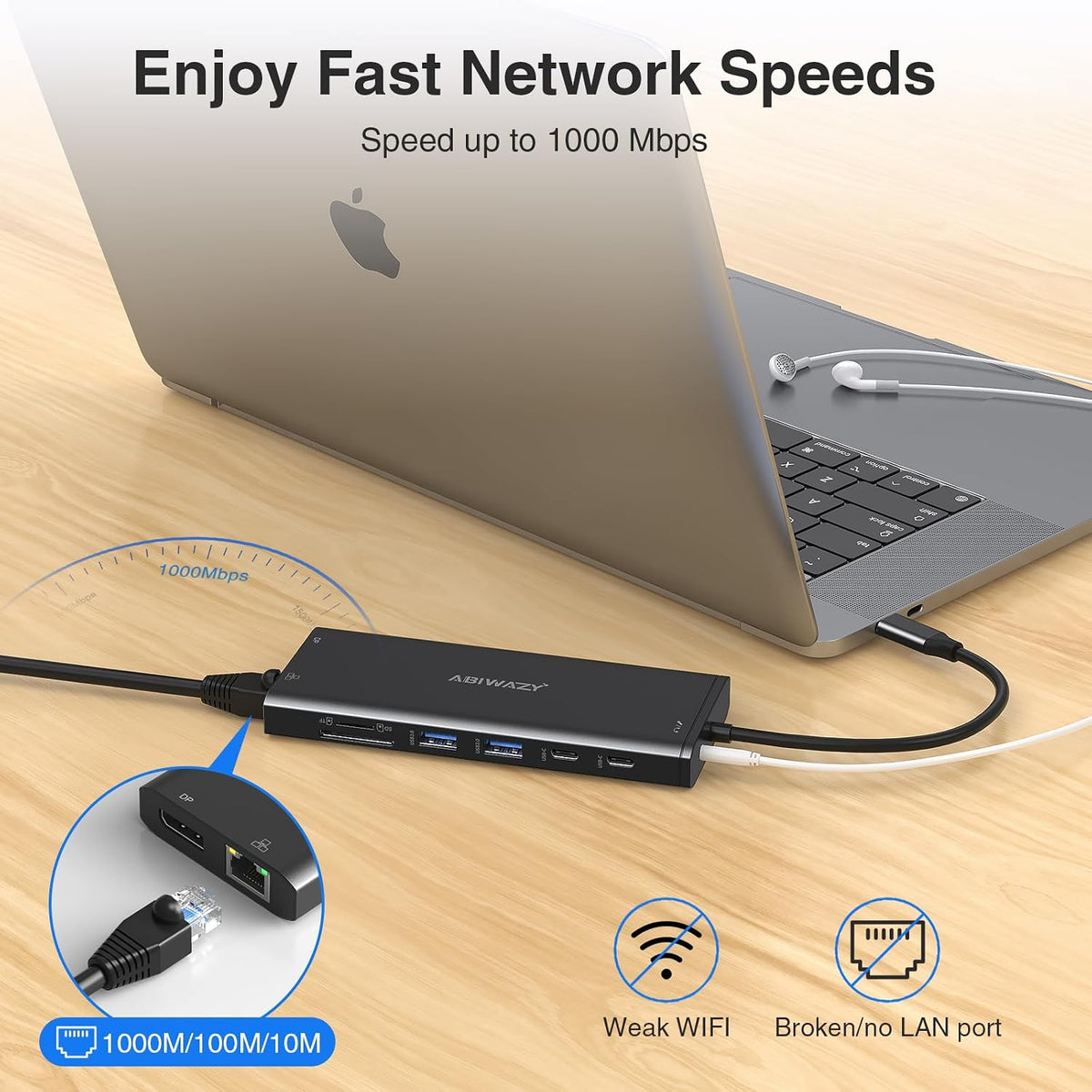 USB C Docking Station 3 Monitors USBC Hub Laptop Dual Monitor Multi Adapter - Image 6