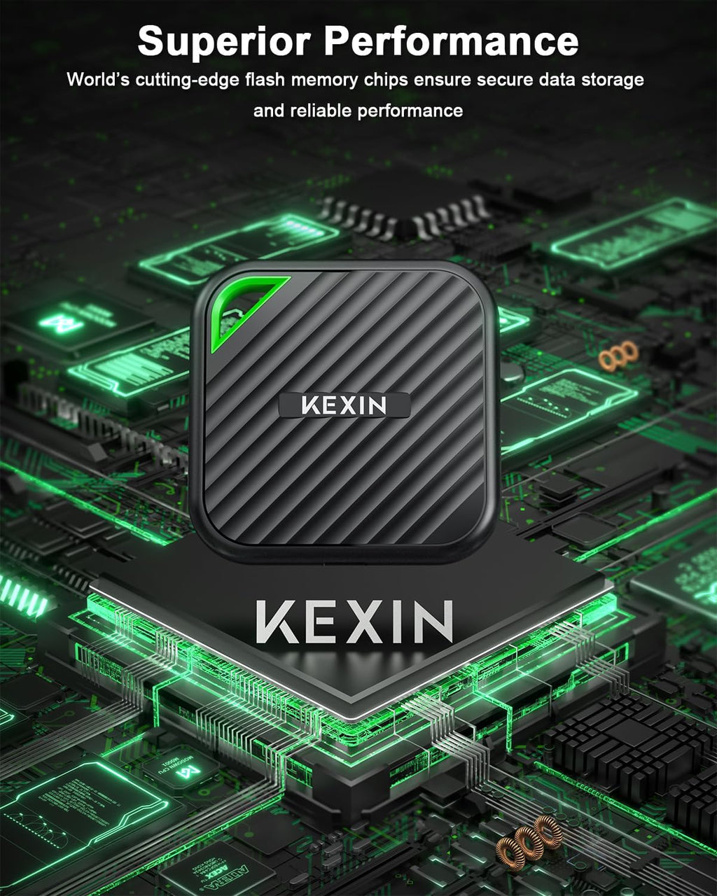KEXIN External SSD 1TB USB C Portable SSD Up to 2000MB/s External Solid State Drive USB 3.2 Gen 2x2 Type-C Portable Solid State Drive for PC Mac Game Console - Image 7