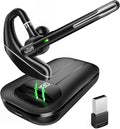 EKVANBEL Bluetooth Headset V5.3, Wireless Earpiece with 1000mAh Charging Case, 96H Talktime, Hands Free Noise Canceling Headphones with Dual-Mic for Computer Cell Phones Trucker Home Office Work by EKVANBEL