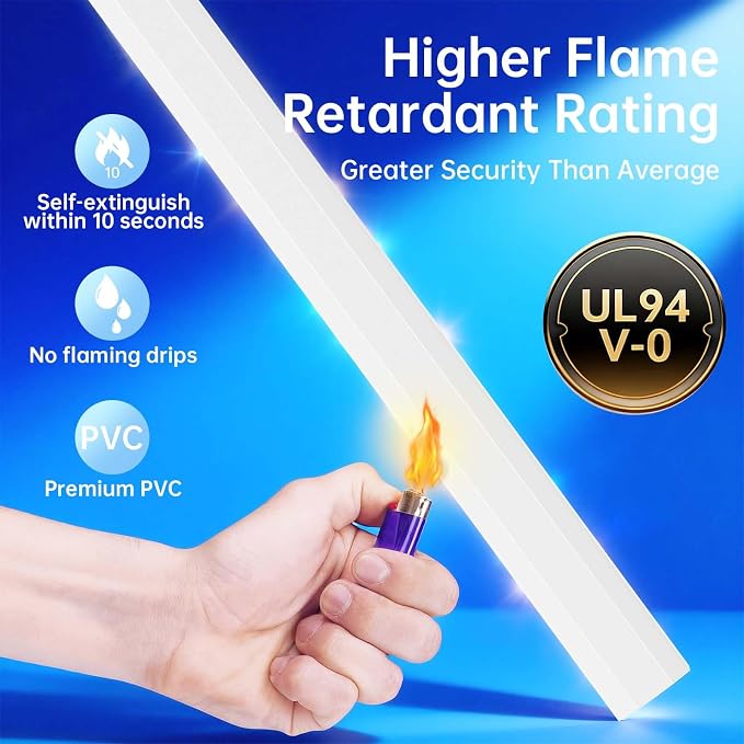 Delamu Cord Hider, 236in Cord Covers for 3-4 Wires on Wall, Cable Hider Wire Covers for Cords, Wire Hiders for TV on Wall, TV Cord Hider for Wall Mounted TV, 15x L15.7 W1.18 H0.6in, White - Image 7