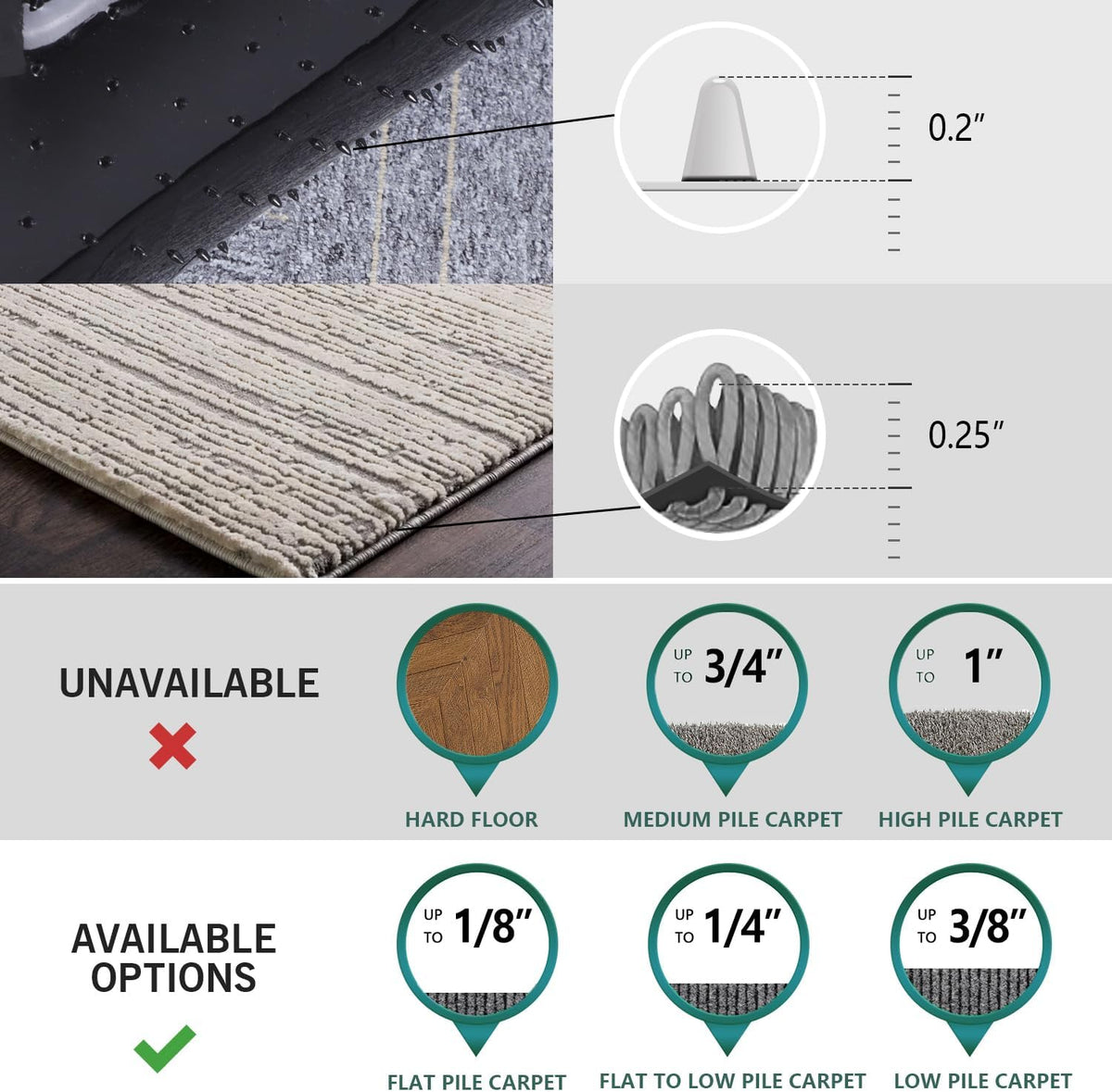 Large Office Chair Mat for Carpet, 46"x 60" Heavy Duty Desk Chair Mat - Image 2