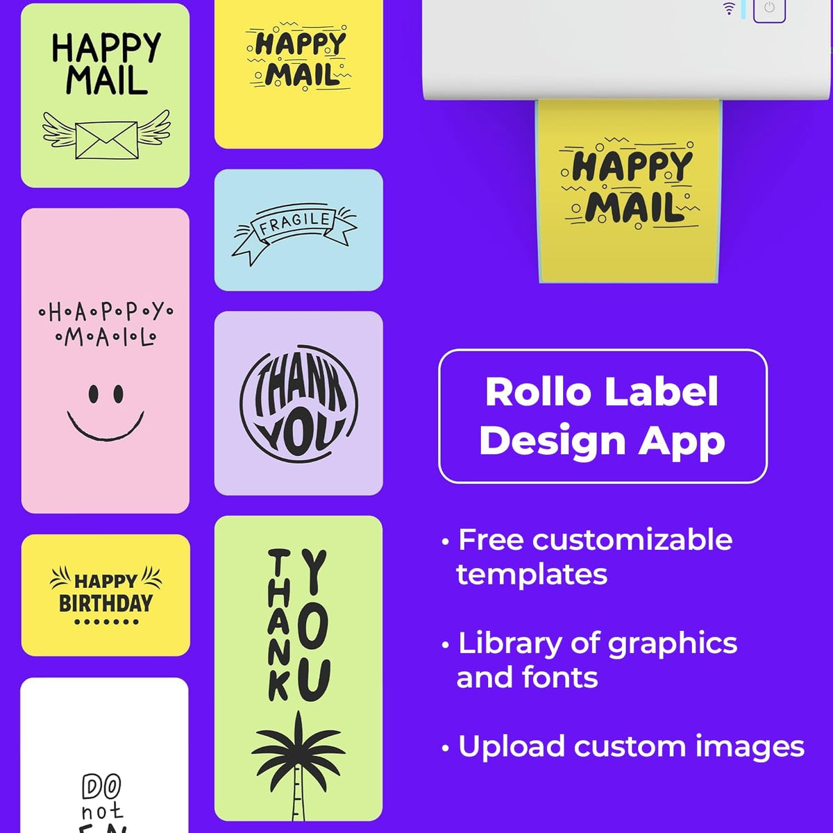 Rollo Wireless Shipping Label Printer - Wi-Fi 4x6 Thermal Label Printer - Image 9