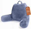 Sasttie Reading Pillow for Bed, Back Pillow for Sitting Up, Grey Purple | 18" Backrest Support Cushion for Couch, Sofa, and Floor, Dorm Essentials, OEKO-TEX, Adjustable Down Alternative Fill by SASTTIE