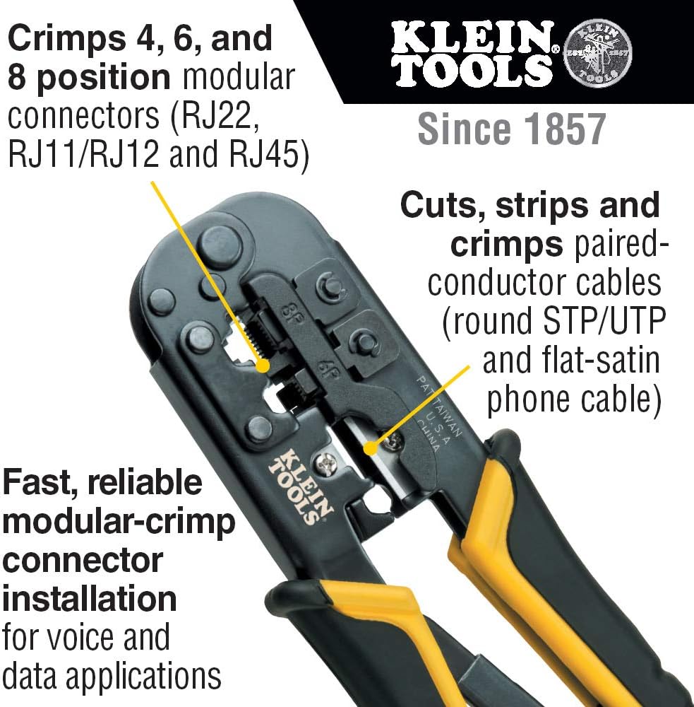 Klein Tools VDV226-011-SEN Ratcheting Modular Crimper/Stripper - Image 2