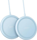 Wireless Charger, 15W Max Fast Wireless Charging Pad 2-Pack Compatible with iPhone16/16Plus/16Pro/16ProMax/iPhone15/15Pro/15Plus/14/13/12/Samsung S24 /S24Ultra/S23Ultra/S22/S21,AirPods Pro 2 Blue by COKOEYE