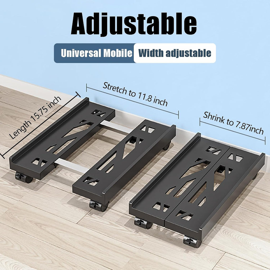 BYMECOST Mobile Computer Tower Stand, Adjustable PC Stand with 4 Wheels - Image 2