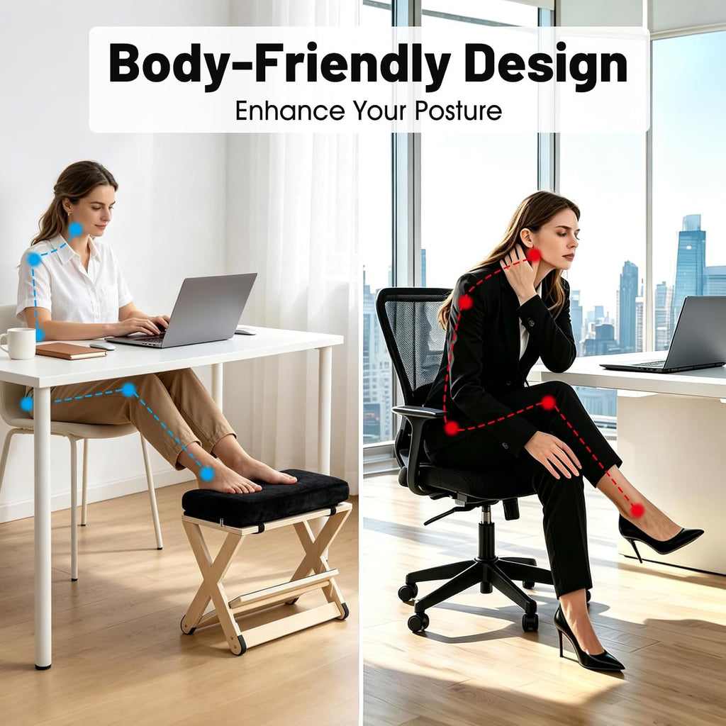 Adjustable Height Foot Rest Under Desk at Work, Foot Stool Under Desk - Image 7