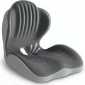 Ergonomic Seat Cushion with Lumbar Support (Grey) | Office Chair Seat Cushion, Memory Foam Orthopedic Cushion with Tailbone Hollow, Sciatica & Back Pain Relief for Long Sitting by Unknown