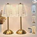 2 Pcs Cordless Rechargeable Table Lamp, Touch Dimming, 3 Color Modes | 5000mAh Battery Power, Stepless Dimmable, Crystal Table lamp for Bedroom/Bar/Kitchen/Outdoor/Desk, Home Décor Gift by Unknown