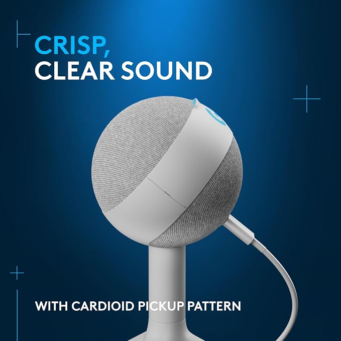 Logitech G Yeti Orb Condenser RGB Gaming Microphone - Off White | LIGHTSYNC, USB Mic for Streaming, Cardioid, USB Plug and Play for PC/Mac - Image 3