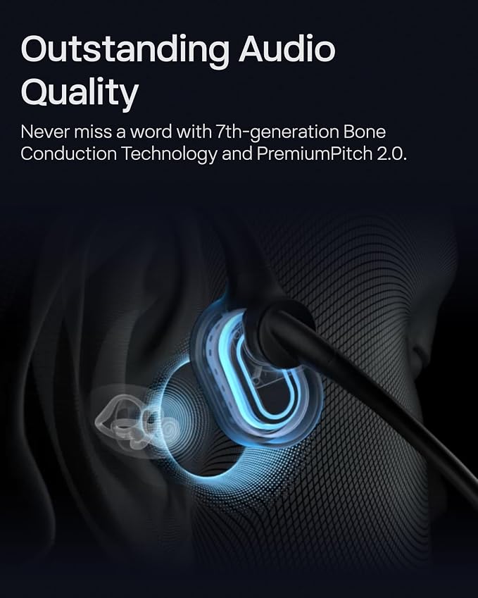 SHOKZ OpenComm2 UC Open-Ear Headset, USB-A Dongle, Noise-Canceling Mic | Zoom Certified；Bone Conduction Headphones；Mute Button for Work Calls and Meetings；16-Hour Battery Life & Quick Charge - Image 3