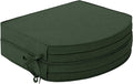 Outdoor Chair Cushions D Shaped, Set of 2, 17 x 16 in, Olive Green | Water Resistant, Fade Resistant, Patio Furniture Seat Chair Pads Replacement with Ties, Non-Slip Bottom, Removable Cover by Unknown