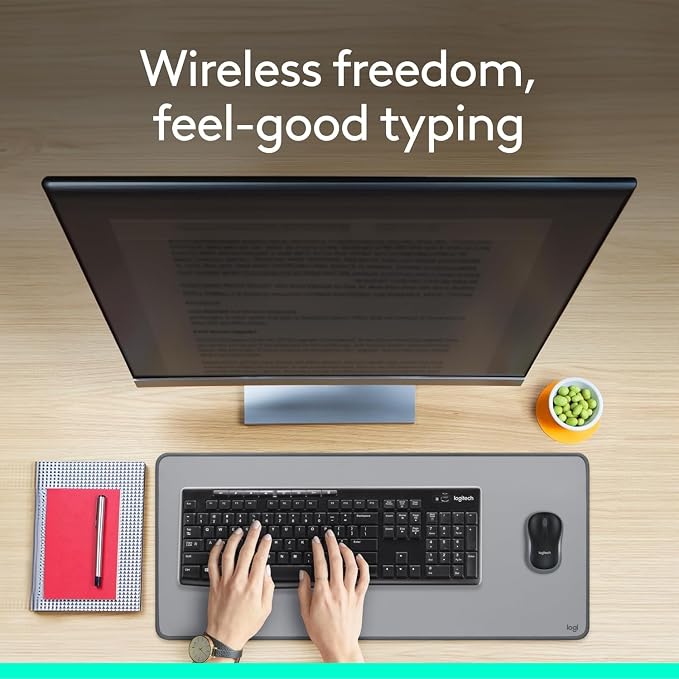 Logitech MK270 Wireless Keyboard and Mouse Combo for Windows, 2.4 GHz Wireless, Compact Mouse, 8 Multimedia and Shortcut Keys, 2-Year Battery Life, for PC, Laptop - Black (Pack of 4) - Image 3