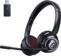 Wireless Headset with Mic for Work, Dual-Mode Headphones 50H Talk | ENC Noise-canceling Microphone, Bluetooth& 2.4GHz Dongle, Clear Calls & Mic Mute, for Laptop, PC, Phone, Office, Call Center by Surpixo