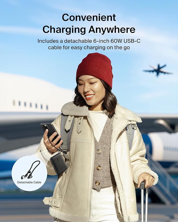 Belkin 10000mAh 20W Slim 2C Power Bank w/Digital Display for iPhone, Galaxy | Fast Charging Battery Pack, iPhone 17, Air, Pro, Samsung Galaxy S25, Pixel 10, iPad, Charge 2 Devices - Image 5