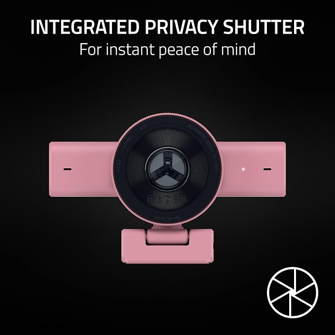 Razer Kiyo V2 Webcam for Streaming and Collaboration 4K 30Fps, Quartz | AI Powered Auto-Framing, Built-in Microphone, Ultrawide Angle Lens, Privacy Cover, Works with OBS, Discord, Zoom, Teams - Image 10