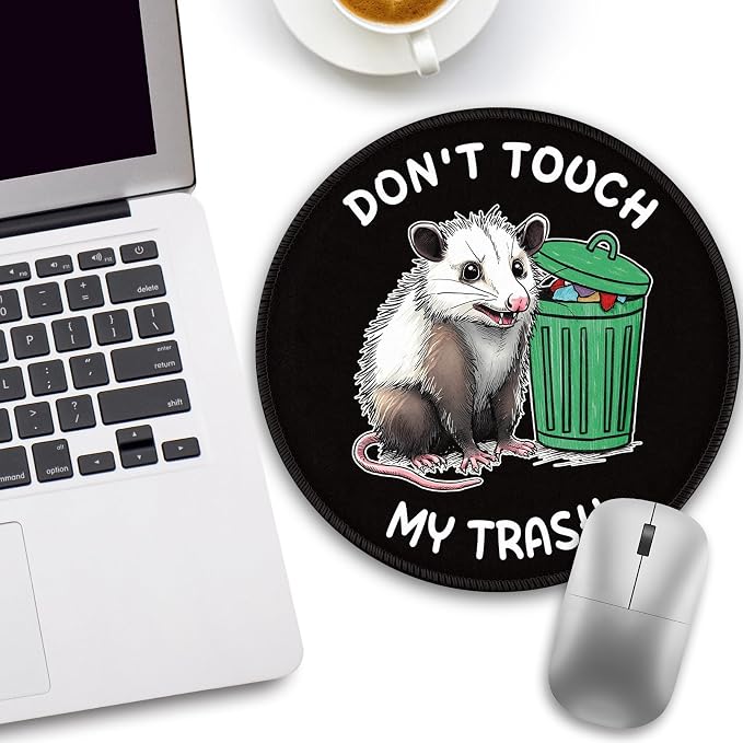 Funny Work Mouse Pad, Small Round Mousepad for Desk, Laptop | Mini Travel Wireless Mice Pad for Computer, Office Accessories, Coworker Gifts, 8.6 x 8.6 inch - Image 2