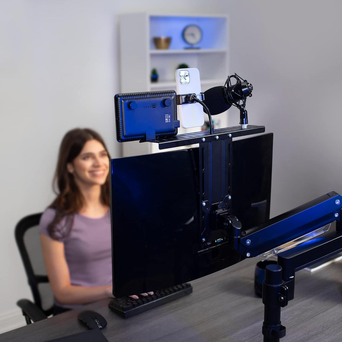 VIVO Black 16 in Above/Behind VESA Monitor Device Shelf Mount, MOUNT-LS16A - Image 8