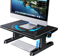 Monitor Stand Riser for Desk,360°Rotation Freely Height Adjustable by Knob,4.4-5.8 Inches,Ergonomic Monitor Stand Mount, Desktop Monitor Stand Riser for Computer,Laptop,Printer,Tv,Black by Unknown