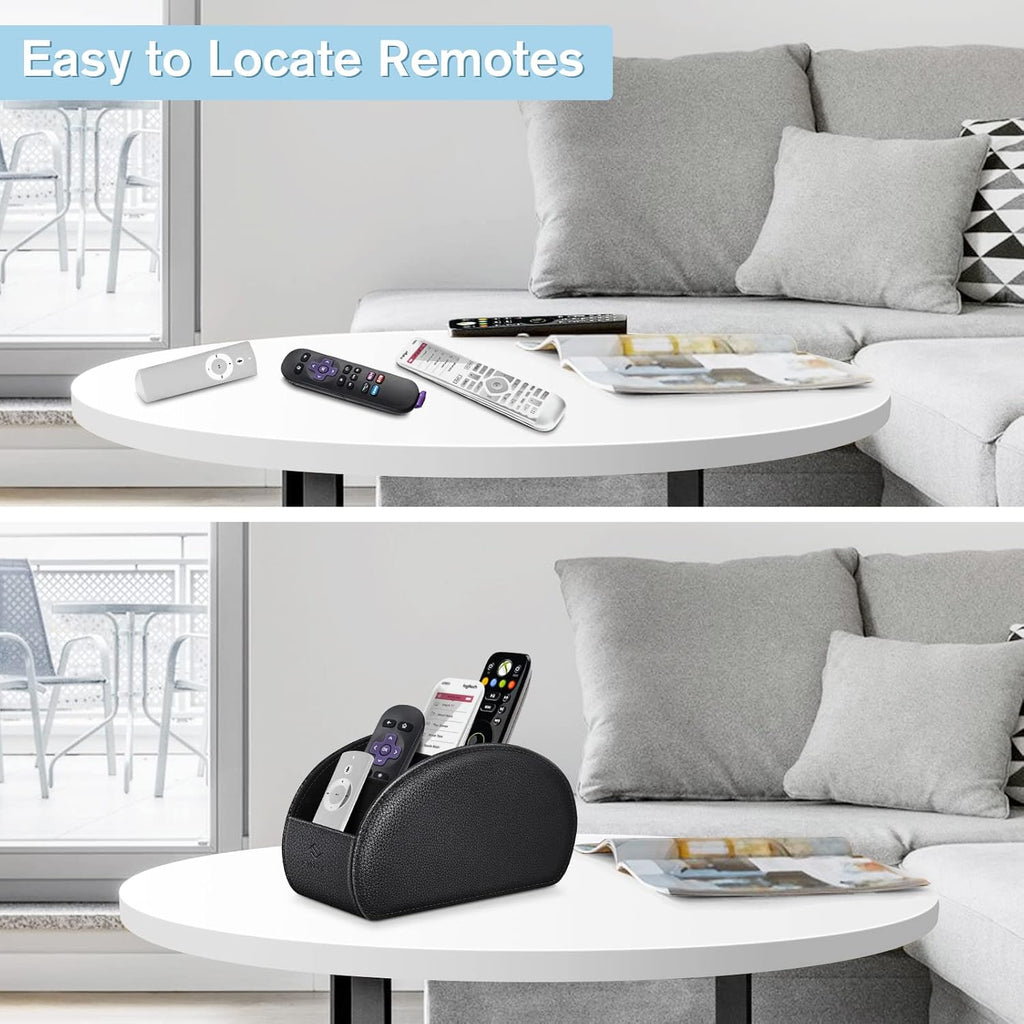 FINTIE Remote Control Holder with 6 Compartments Vegan Leather - Image 2
