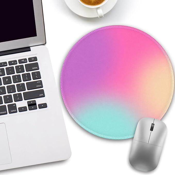 Funny Work Mouse Pad, Small Round Mousepad for Desk, Laptop | Mini Travel Wireless Mice Pad for Computer, Office Accessories, Coworker Gifts, 8.6 x 8.6 inch - Image 2
