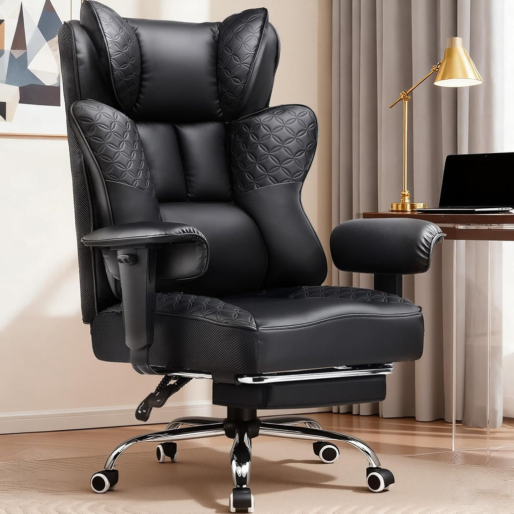 COMHOMA Big and Tall Gaming Chair with Footrest Ergonomic Office Chair by COMHOMA